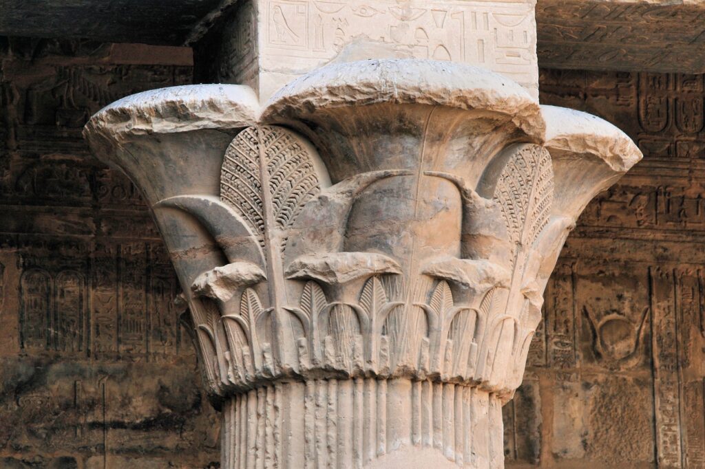 Lotus flower column, Edfu Temple