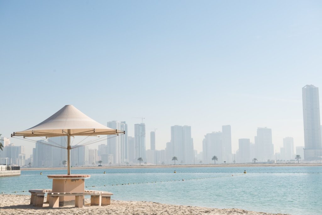 DUBAI, UAE - FEBRUARY 8, 2016: AL MAMZAR BEACH PARK