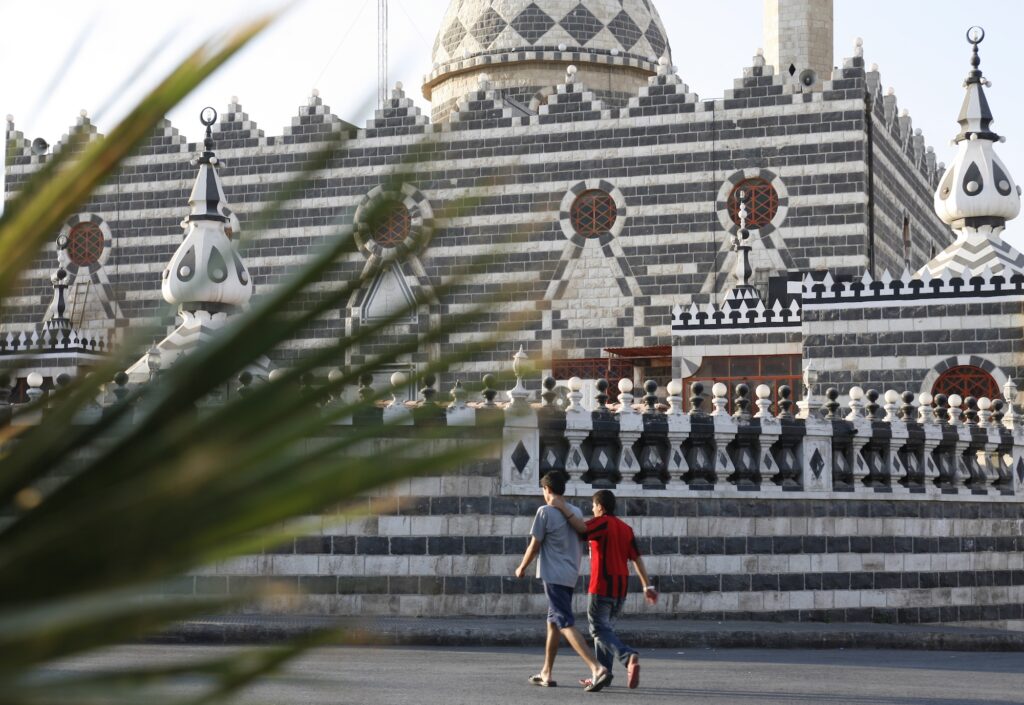 the Abu Darwish Mosque in the City Amman in Jordan