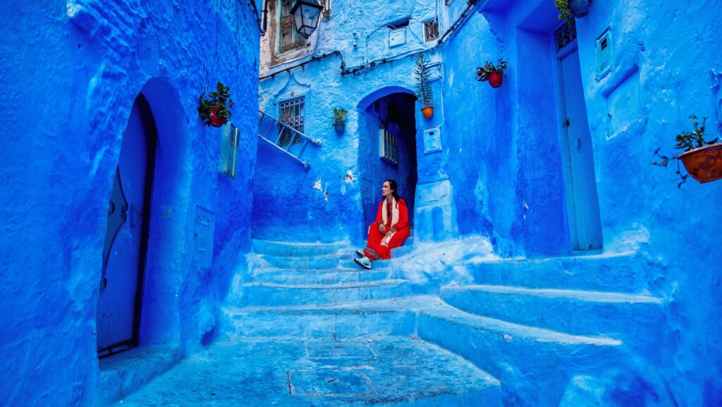 the blue city of Chefchaouen Morocco