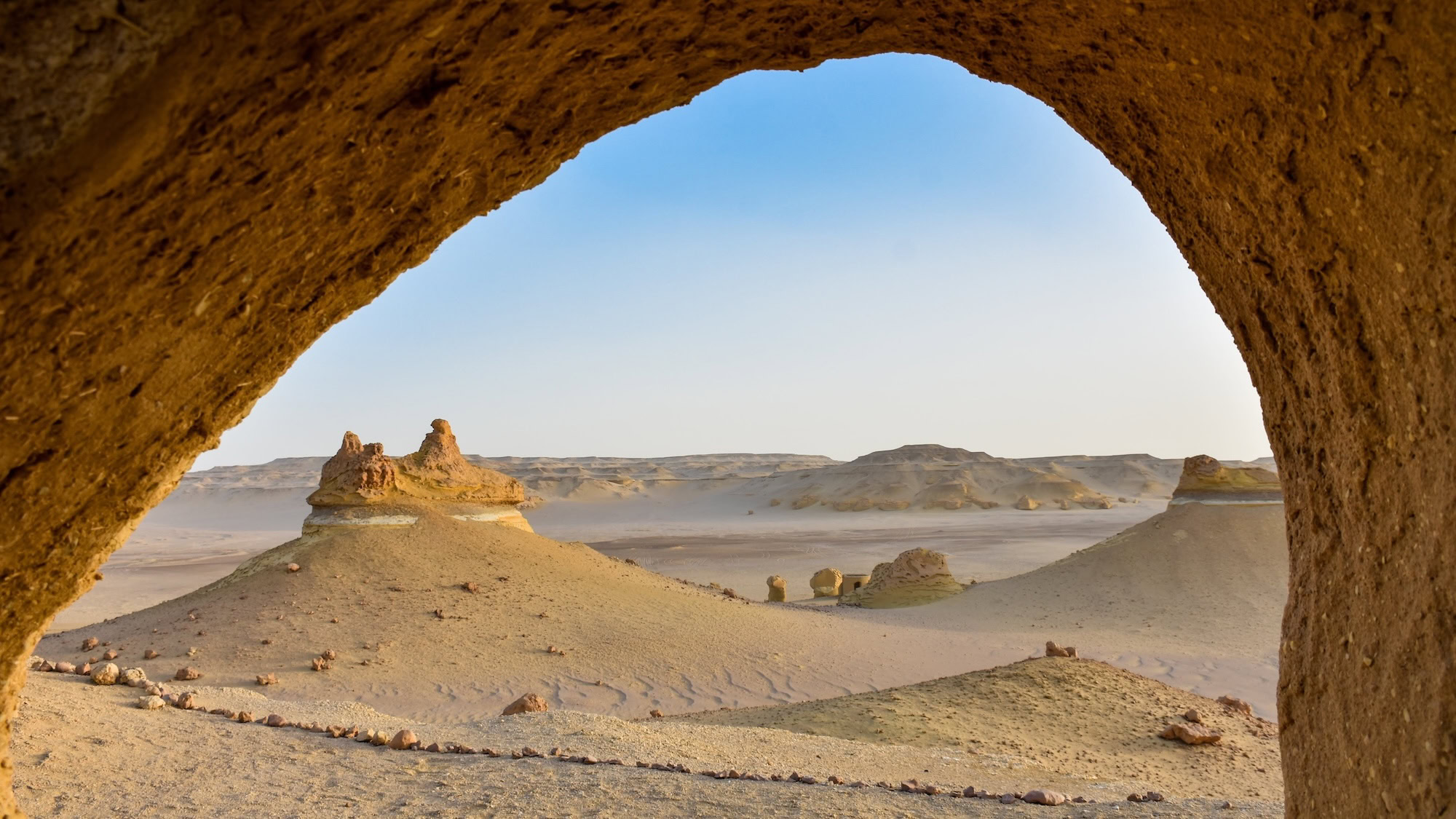 the panorama of Valley of the Whales faiyum egypt