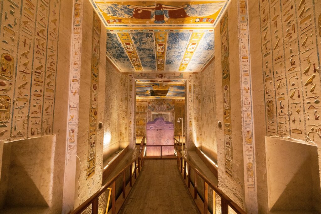 Decorated chamber inside the Tomb of Ramesses VI in the Valley of the Kings