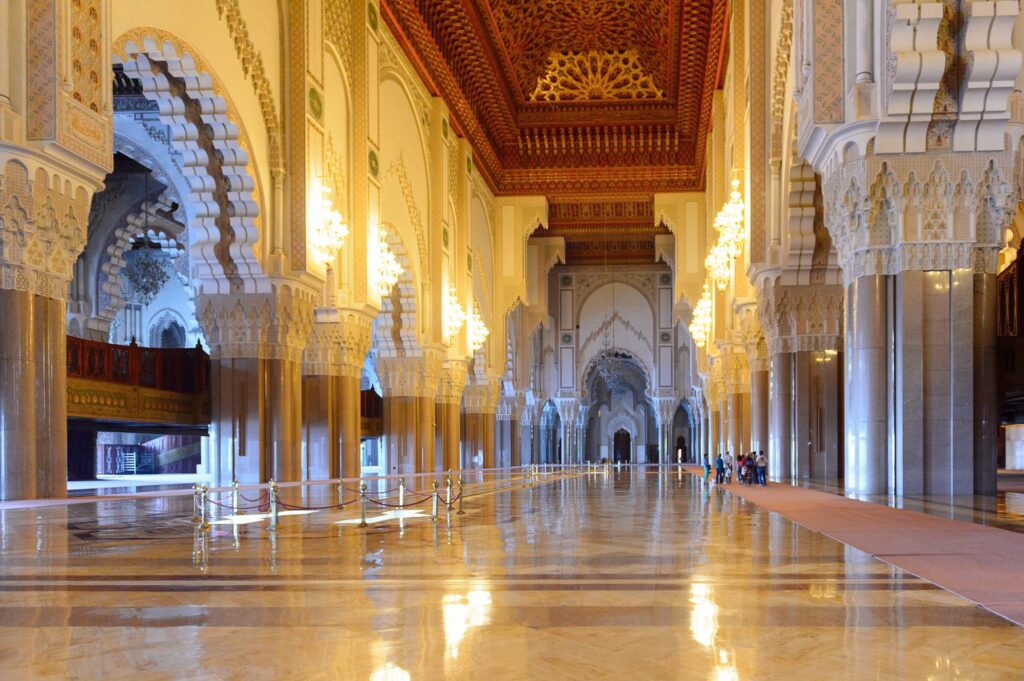 Interior of Hassan II Mosque