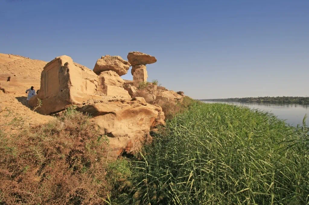 Landscape of Gebel el Silsila, along the Nile river
