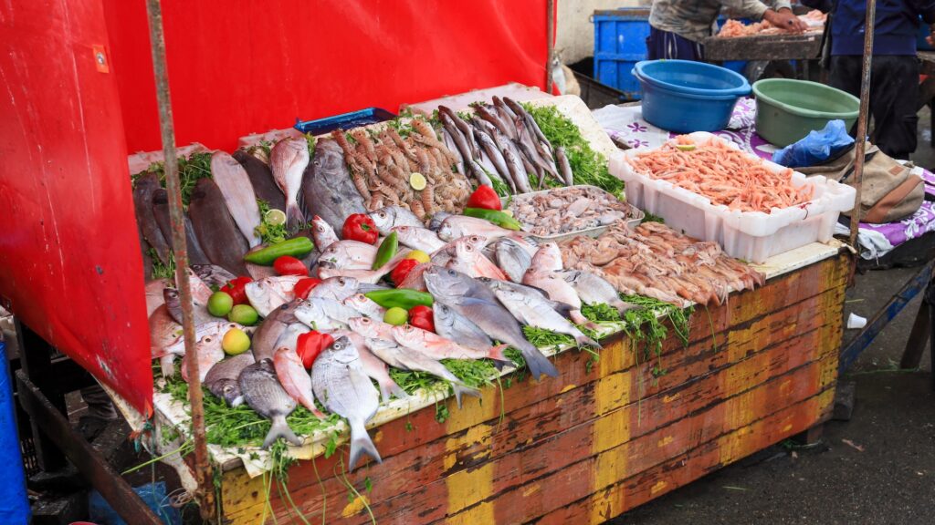 Fresh seafood at the Essaouira fish market