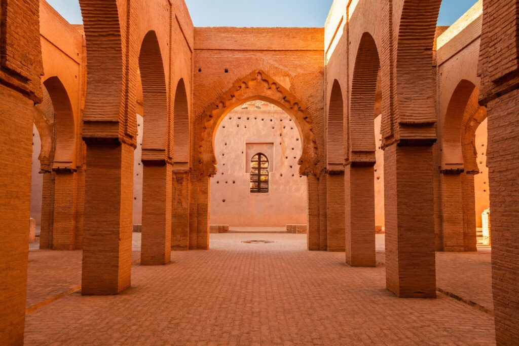 The beautiful architecture of the Tinmal Mosque in Morocco
