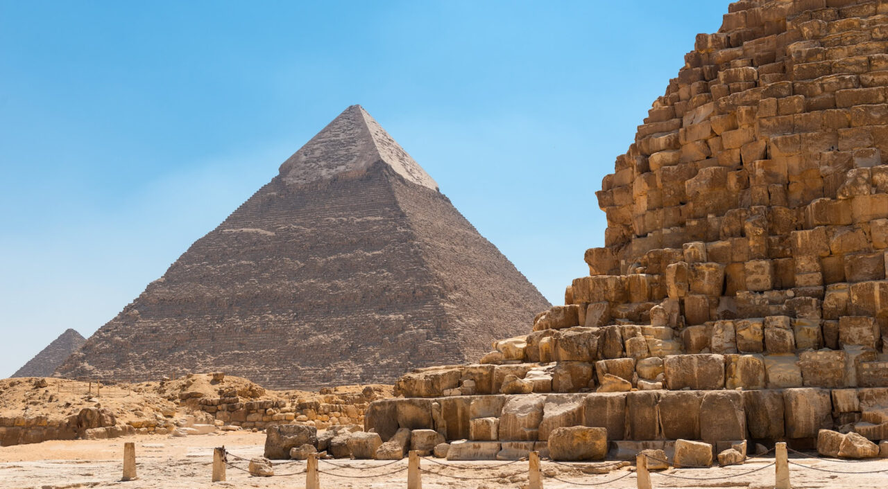 The Pyramid of Cheops with the Pyramid of Khafre in the background
