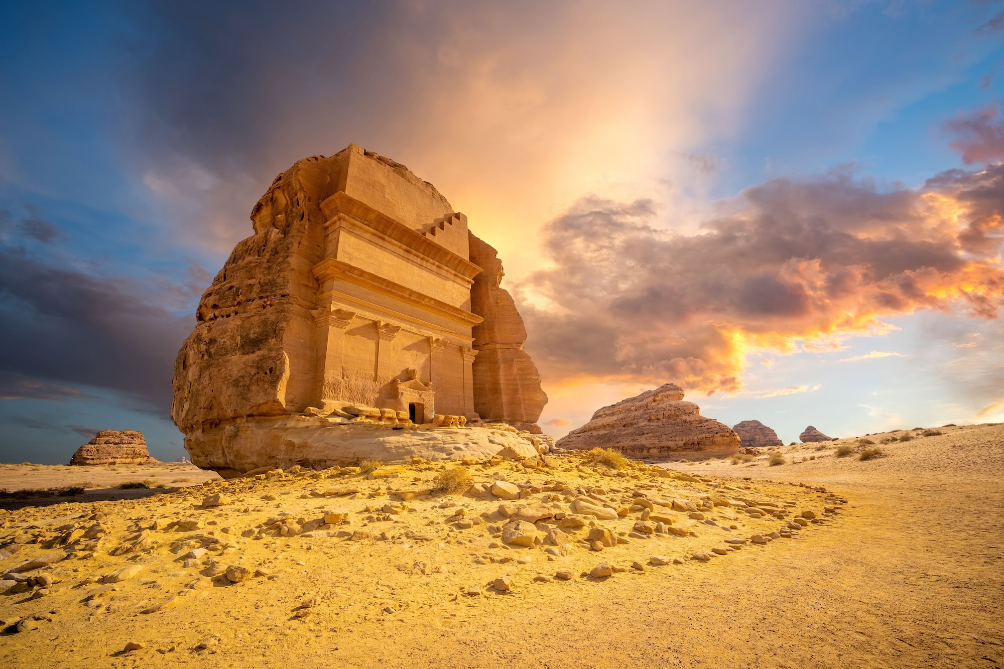 Hegra Arabian historical site Madain Saleh Saudi Arabia