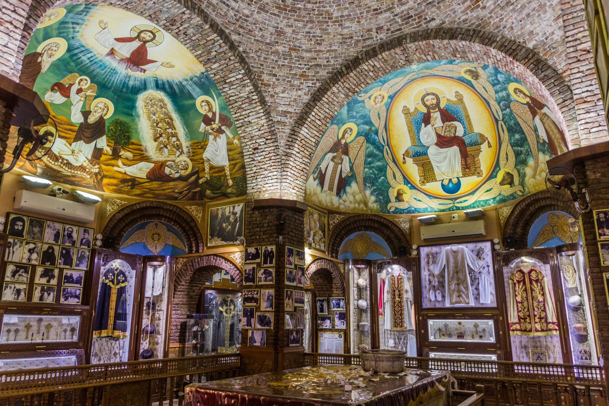 Interior of Saint Pishoy (Bishoi) monastery in Wadi El Natrun,