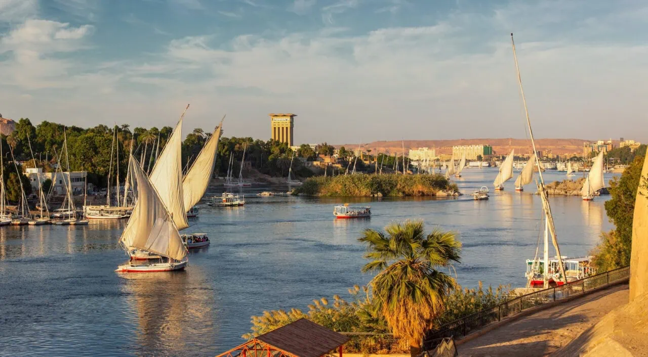 Nile river in Aswan