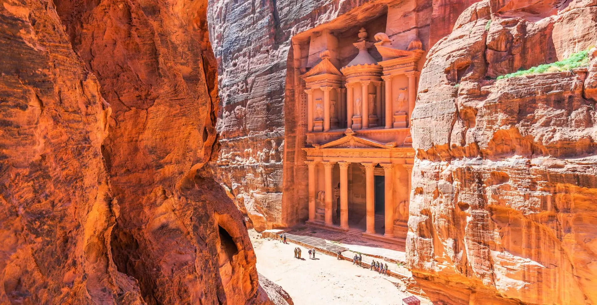 Petra Jordan. Al Khazneh The Treasury in Petra the capital of the ancient Nabatean Kingdom 1905x976 crop 59 55
