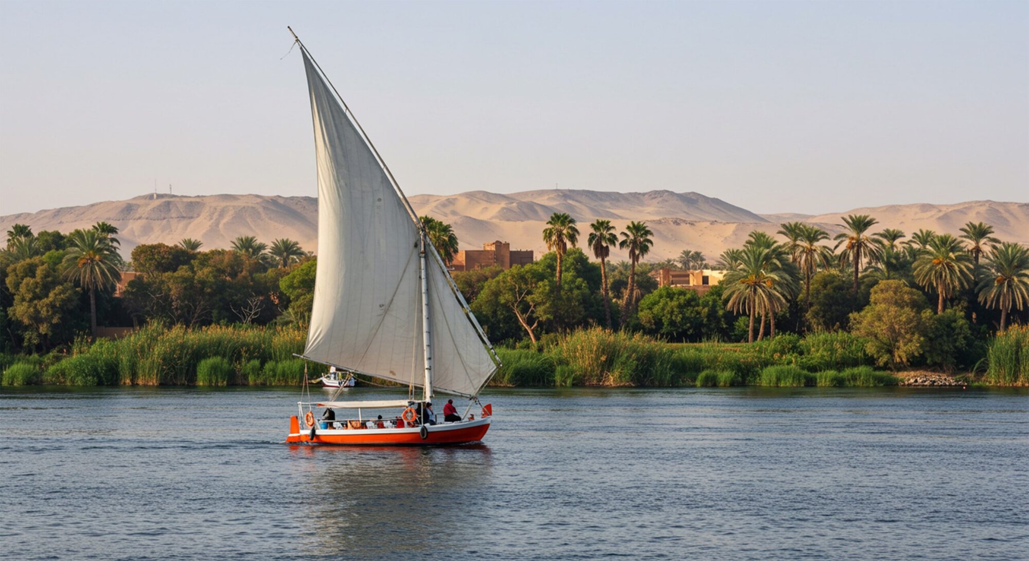Sunset over Nile River Cairo Egypt 1 scaled