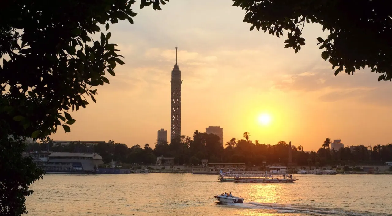 Sunset over Nile River - Cairo, Egypt
