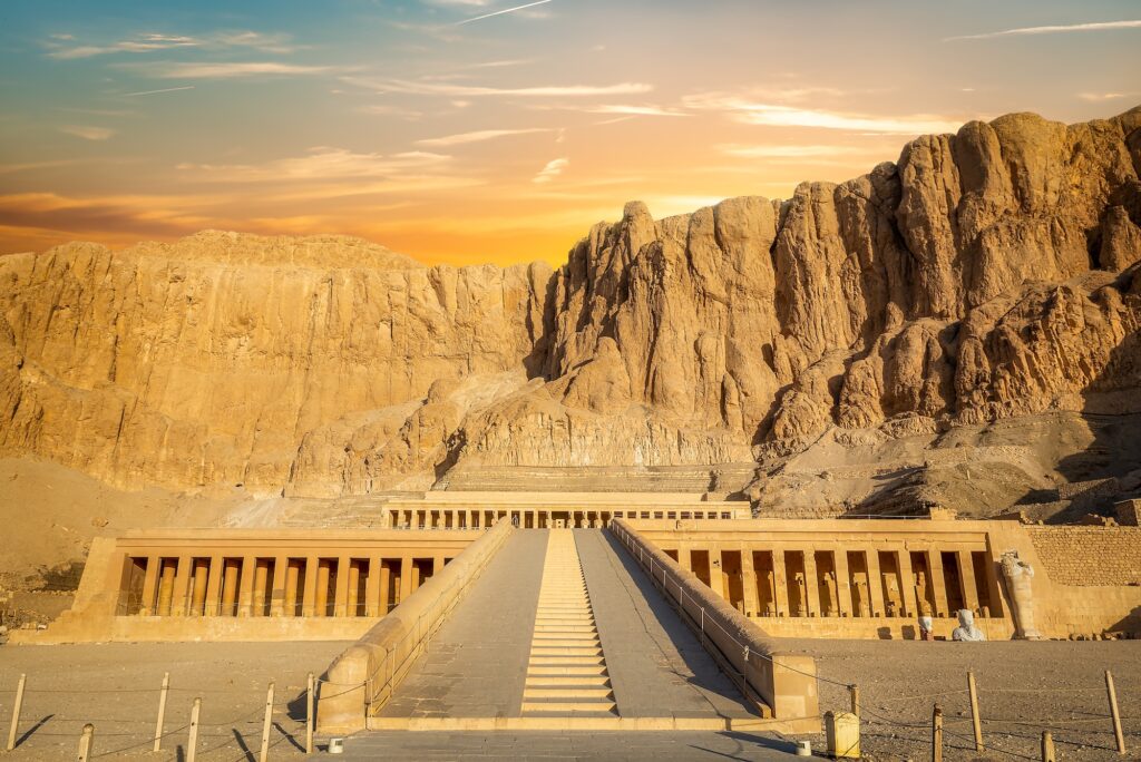 Temple of Queen Hatshepsut View of the temple in the rock in Egypt
