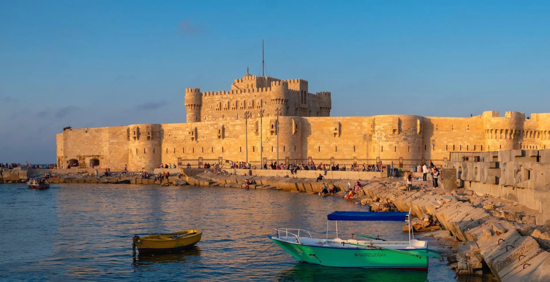The Citadel of Qaitbay The Fort of Qaitbay fortress erected on the exact site of the famous Lighthouse of Alexandria 1905x976 crop 49 40