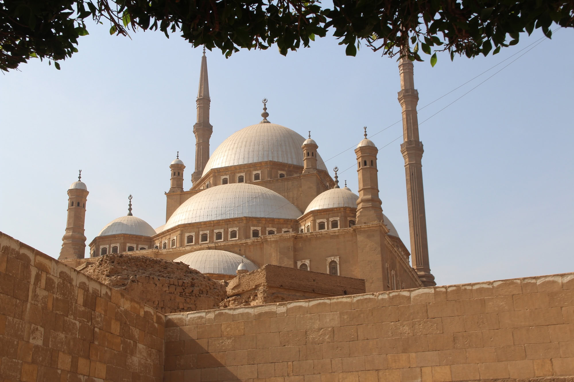 Muhammad Ali Mosque in Cairo with Ottoman Islamic architecture featuring domes and minarets