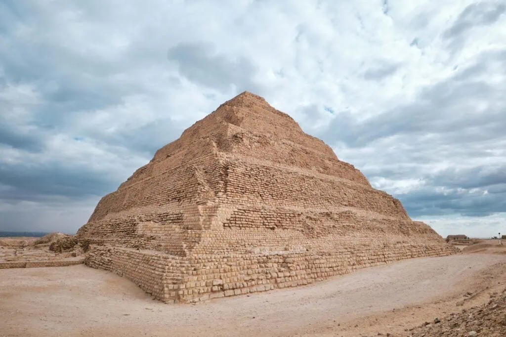 The Pyramid of Djoser or Djeser and Zoser or Step Pyramid in the Saqqara necropolis