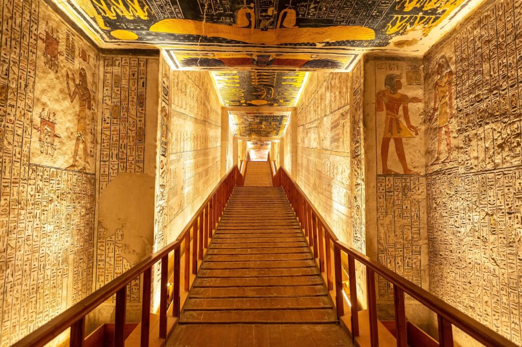 Tomb of pharaohs Rameses V and VI in Valley of the Kings, Luxor, Egypt