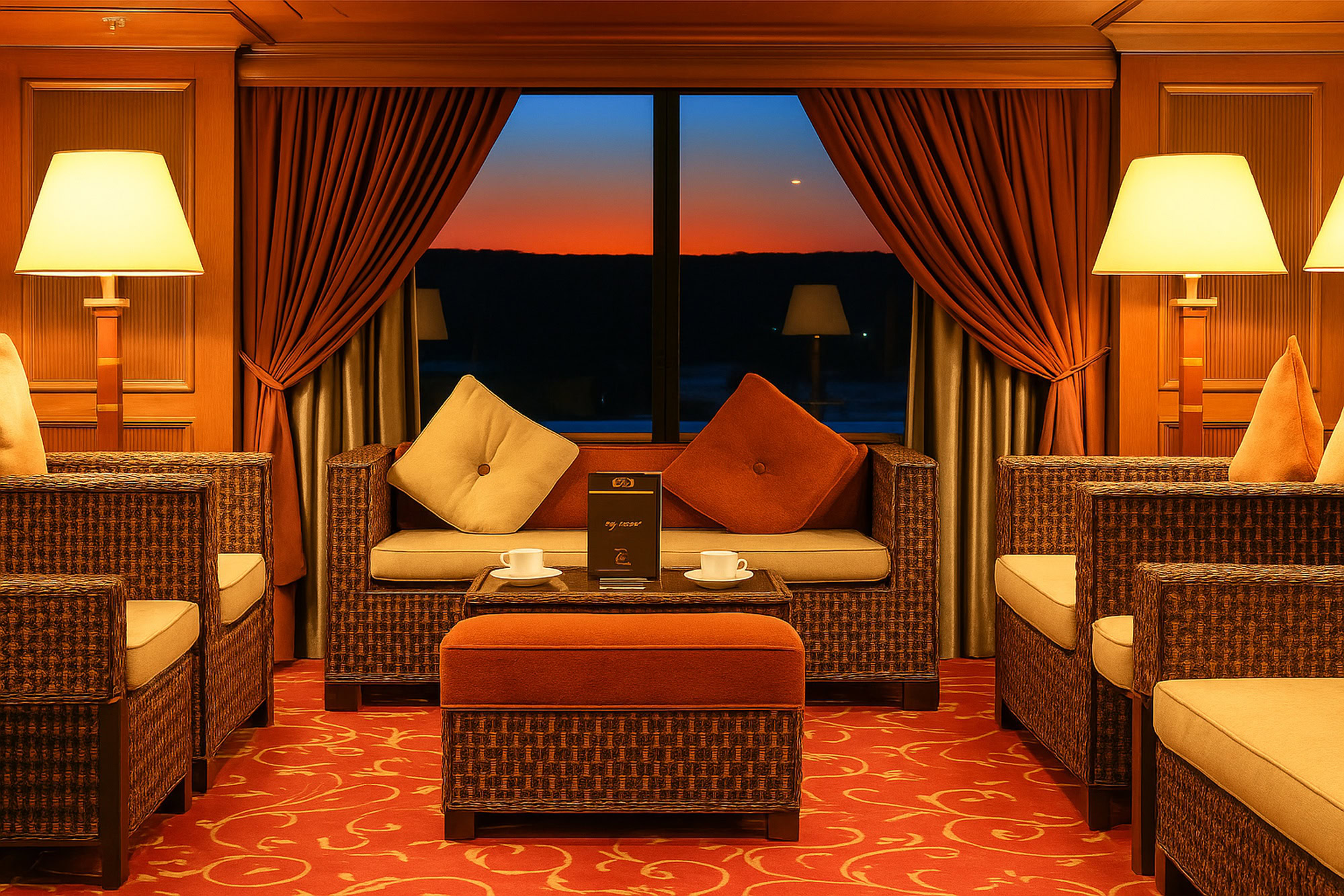 Lobby luminosa e accogliente della Jaz Jubilee con reception e area salotto