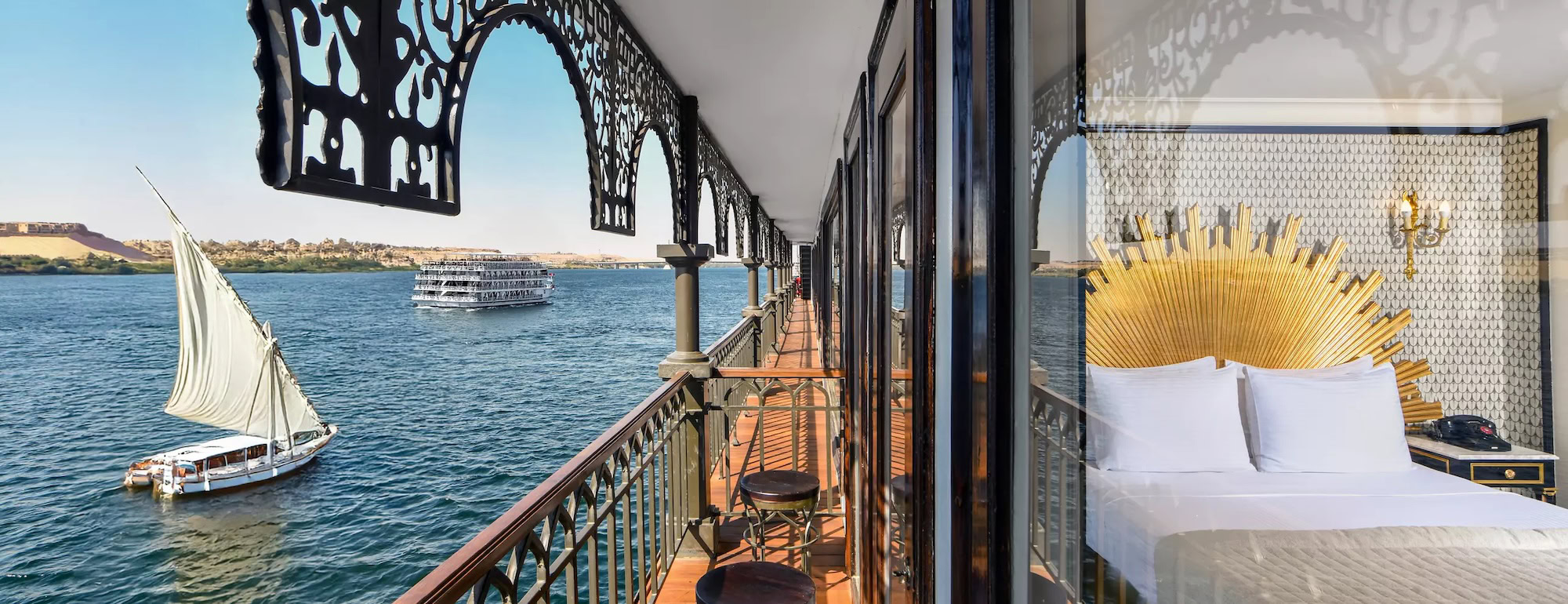 Exterior walkway along Mövenpick SS Misr