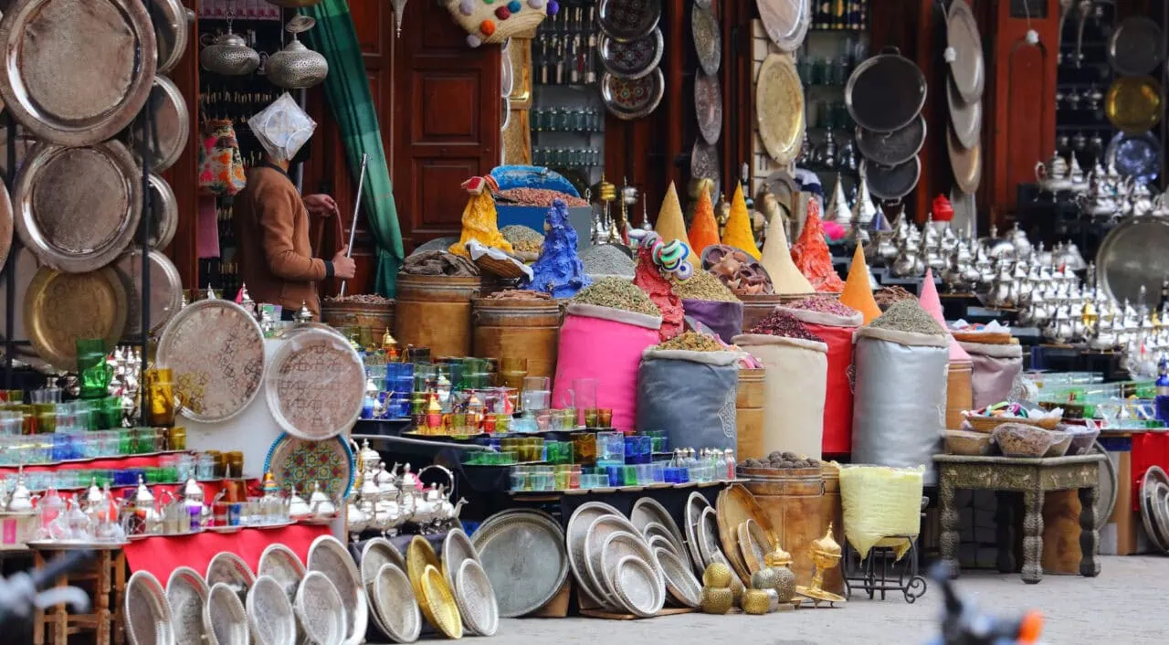 A colorful market stand in the Old Market, Sharm El Sheikh