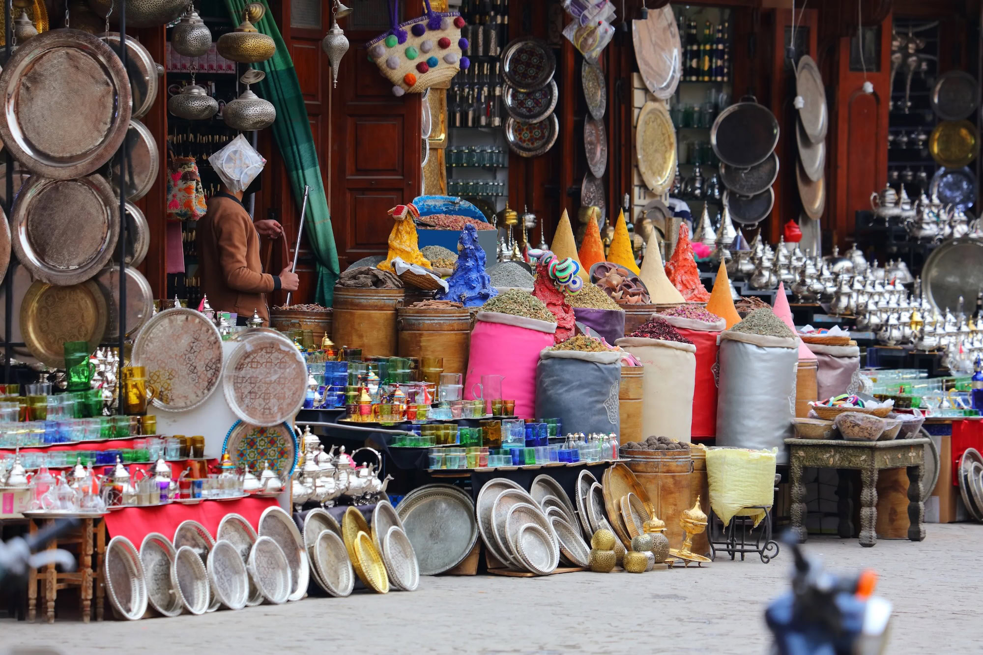 A colorful market stand in the Old Market, Sharm El Sheikh