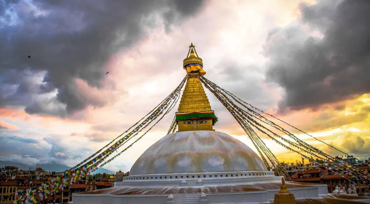 Estupa de Boudhanath, en Katmandú, Nepal