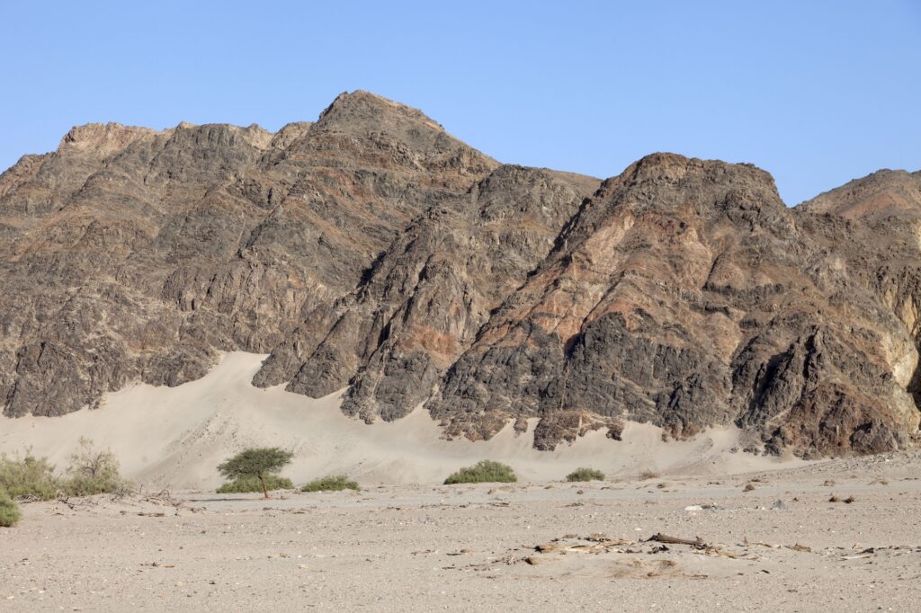 Desert mountains in Wadi El Gemal National Park