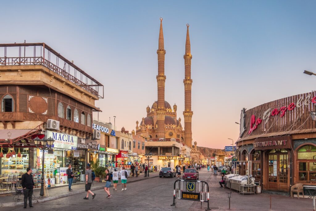 Main square of the Old Market with shops and pedestrian streets, Sharm El Sheikh