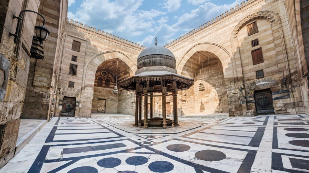 Ablutions fountain in the courtyard of Sultan Barquq Mosque within the Qalawun Complex