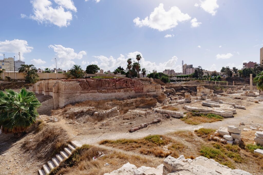 Roman-era artifacts uncovered at an archaeological excavation, El Shatby, Alexandria