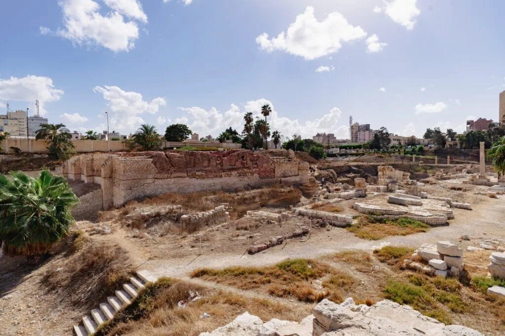 Roman-era artifacts uncovered at an archaeological excavation, El Shatby, Alexandria