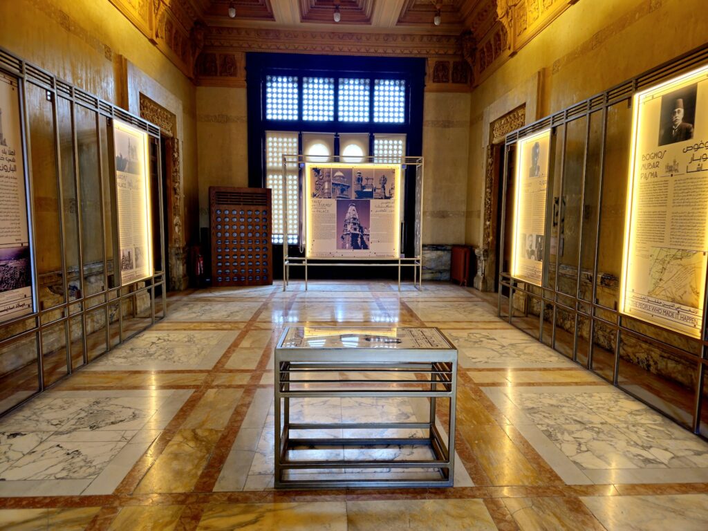 The interior halls and decorative details of the Baron Empain Palace in Heliopolis, Cairo