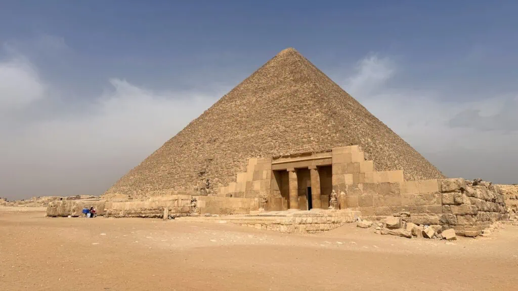Khufu Pyramid rising above the Giza Plateau, Giza